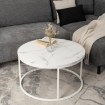 Mebel Elite Столик Agnes Max «Белый мрамор», ME.MAXAGNES/BM/B/L - Home Club, изображение 3