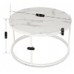 Mebel Elite Столик Agnes Max «Белый мрамор», ME.MAXAGNES/BM/B/L - Home Club, изображение 7
