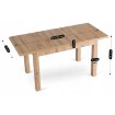 Mebel Elite Стол Skubi, раскладной, 120–160 см, дуб Artisan, W.SKUBI/DA/S - Home Club, изображение 7