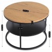 Mebel Elite Столик Best Дуб/Чорний, ME.BEST/D/CZ/L - Home Club, зображення 7