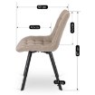 Mebel Elite Стілець Rick 2, бежевий, ME.RICK2/BZ/T/K - Home Club, зображення 11