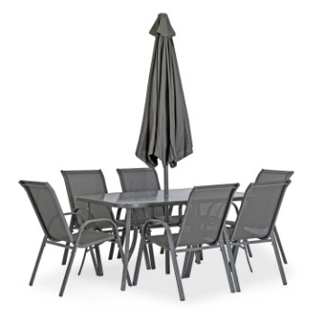 Mebel Elite Комплект садових меблів Nebraska, сірий, ME.NEBRASKA/P/T/OGR/ZES - Home Club