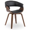 Mebel Elite Стул Gary из экокожи, черный/орех, ME.GARY/CZ/O/DG/E/K - Home Club
