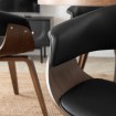 Mebel Elite Стул Gary из экокожи, черный/орех, ME.GARY/CZ/O/DG/E/K - Home Club, изображение 4