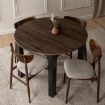 Mebel Elite Стол Harry, раскладной, 102–142 см, дуб, орех/чёрный, W.HARRY/OM/CZ/S - Home Club, изображение 2