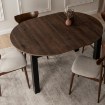 Mebel Elite Стол Harry, раскладной, 102–142 см, дуб, орех/чёрный, W.HARRY/OM/CZ/S - Home Club, изображение 3