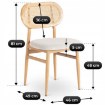 Mebel Elite Стул Altea «Дуб/Бежевый» с ажурной отделкой, ME.ALTEA/BZ/D/T/K - Home Club, изображение 6