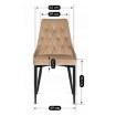 Mebel Elite Стілець Cork, бежевий, велюровий, ME.CORK/BZ/V/K - Home Club, зображення 6