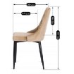 Mebel Elite Стілець Cork, бежевий, велюровий, ME.CORK/BZ/V/K - Home Club, зображення 7
