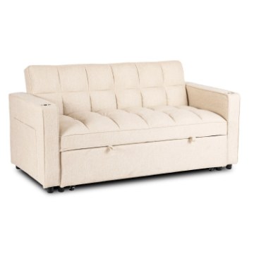 Mebel Elite Раскладной диван-кровать Aster 2 для сна, бежевый, ME.ASTER2/BZ/T/SOF - Home Club
