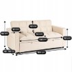 Mebel Elite Раскладной диван-кровать Aster 2 для сна, бежевый, ME.ASTER2/BZ/T/SOF - Home Club, изображение 10