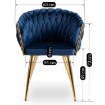 Mebel Elite Стул Capi темно-синего цвета, плетеный, с велюровой обивкой, ME.CAPI/GR/ZL/V/K - Home Club, изображение 10