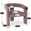 Mebel Elite Кресло для отдыха Lille, бежевое, велюровое, ME.LILLE/BZ/V/FW - Home Club, изображение 7