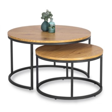 Mebel Elite Набір столиків Delia Max «Золотий дуб», ME.MAXDELIA/DZ/CZ/L - Home Club