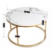 Mebel Elite Столик Cliff Max «Белый мрамор»/«Золотой», ME.MAXCLIFF/M/ZL/L - Home Club, изображение 8