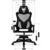 Mebel Elite Игровое вращающееся кресло Bing с подставкой для ног, чёрно-белого цвета, ME.BING/CZ/B/T/FO - Home Club, изображение 6