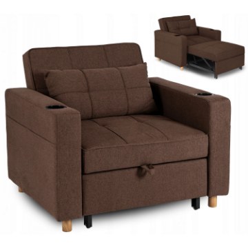 Mebel Elite Раскладной кресло Solor, коричневый, ME.SOLOR/BR/T/FW - Home Club