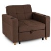 Mebel Elite Розкладне крісло Solor, коричневе, ME.SOLOR/BR/T/FW - Home Club, зображення 6