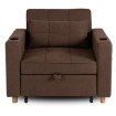 Mebel Elite Розкладне крісло Solor, коричневе, ME.SOLOR/BR/T/FW - Home Club, зображення 8