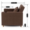 Mebel Elite Розкладне крісло Solor, коричневе, ME.SOLOR/BR/T/FW - Home Club, зображення 12