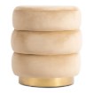 Mebel Elite Мягкий пуф Aura, бежевый, велюровый, ME.AURA/BZ/V/PUF - Home Club