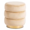 Mebel Elite Мягкий пуф Aura, бежевый, велюровый, ME.AURA/BZ/V/PUF - Home Club, изображение 2