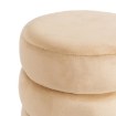 Mebel Elite Мягкий пуф Aura, бежевый, велюровый, ME.AURA/BZ/V/PUF - Home Club, изображение 3