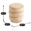 Mebel Elite Мягкий пуф Aura, бежевый, велюровый, ME.AURA/BZ/V/PUF - Home Club, изображение 4