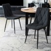 Mebel Elite Комплект: стіл Harry 102–142 см, дуб Craft/чорний, та 6 стільців Robin 2, чорні, W.HARRY/DC/CZ/S/ROBIN2/CZ/T/Z6/K - Home Club, зображення 3
