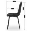Mebel Elite Комплект: стіл Harry 102–142 см, дуб Craft/чорний, та 6 стільців Robin 2, чорні, W.HARRY/DC/CZ/S/ROBIN2/CZ/T/Z6/K - Home Club, зображення 16