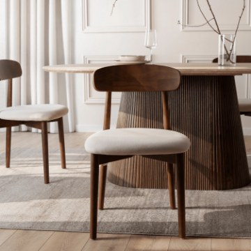Mebel Elite Стул Alvin, орех/бежевый, ME.ALVIN/BZ/O/T/K - Home Club