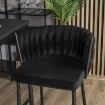 Mebel Elite Барный стул Flores, черный, велюровый, ME.FLORES/CZ/V/H - Home Club, изображение 4