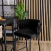 Mebel Elite Барный стул Flores, черный, велюровый, ME.FLORES/CZ/V/H - Home Club, изображение 5