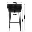 Mebel Elite Барный стул Flores, черный, велюровый, ME.FLORES/CZ/V/H - Home Club, изображение 12