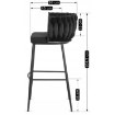 Mebel Elite Барный стул Flores, черный, велюровый, ME.FLORES/CZ/V/H - Home Club, изображение 13