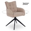 Mebel Elite Вращающееся кресло для гостиной July, бежевого цвета, ME.JULY/BZ/T/K - Home Club