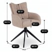 Mebel Elite Вращающееся кресло для гостиной July, бежевого цвета, ME.JULY/BZ/T/K - Home Club, изображение 7