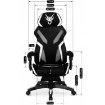 Mebel Elite Игровое вращающееся кресло Maximo, чёрно-белого цвета, ME.MAXIMO/CZ/B/T/FO - Home Club, изображение 6