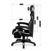 Mebel Elite Игровое вращающееся кресло Maximo, чёрно-белого цвета, ME.MAXIMO/CZ/B/T/FO - Home Club, изображение 7