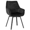 Mebel Elite Вращающееся кресло Luna, чёрное велюровое, ME.LUNA/CZ/V/K - Home Club, изображение 7