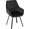Mebel Elite Вращающееся кресло Luna, чёрное велюровое, ME.LUNA/CZ/V/K - Home Club, изображение 8
