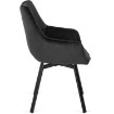 Mebel Elite Вращающееся кресло Luna, чёрное велюровое, ME.LUNA/CZ/V/K - Home Club, изображение 10