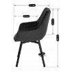 Mebel Elite Вращающееся кресло Luna, чёрное велюровое, ME.LUNA/CZ/V/K - Home Club, изображение 13
