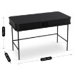 Mebel Elite Письменный стол Trish 120 см с рифленой поверхностью, черный, ME.TRISH/CZ/B120 - Home Club, изображение 6