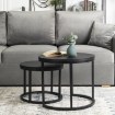 Mebel Elite Набор столиков Manu, черный, ME.MANU/CZ/L - Home Club, изображение 2