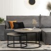 Mebel Elite Набір столиків Rocky Max, бетон/чорний, ME.MAXROCKY/BET/CZ/L - Home Club, зображення 3