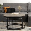 Mebel Elite Набір столиків Rocky Max, бетон/чорний, ME.MAXROCKY/BET/CZ/L - Home Club, зображення 4