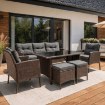 Mebel Elite Комплект садових меблів Atlanta, коричневий, ME.ATLANTA/BR/RT/OGR/ZES - Home Club, зображення 2