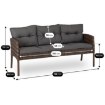 Mebel Elite Комплект садових меблів Atlanta, коричневий, ME.ATLANTA/BR/RT/OGR/ZES - Home Club, зображення 11
