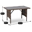 Mebel Elite Комплект садових меблів Atlanta, коричневий, ME.ATLANTA/BR/RT/OGR/ZES - Home Club, зображення 12